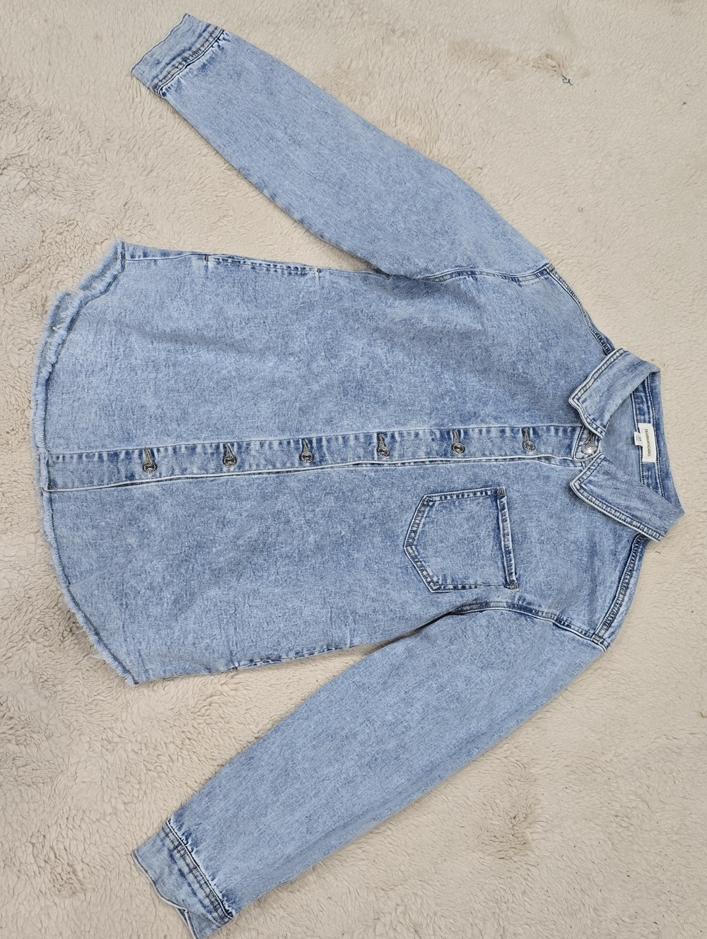 Maurices Light Blue Denim Button-Down Shirt